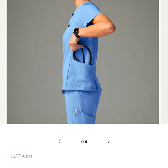 Jaanuu Ceil Blue Medical Scrub Pants - Picture 5 of 6